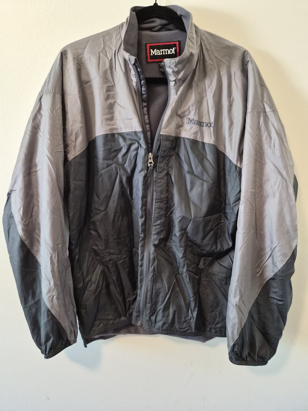 Marmot Men's Two-Tone Gray Vintage DriClime Windbreaker Jacket Size Medium